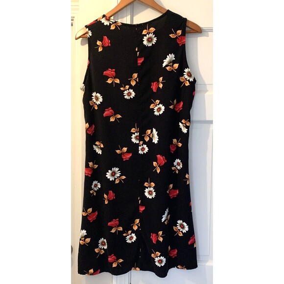 Vintage Dress 90s/Y2K Dark Floral Daisy Notations Romantic Grunge Wednesday … - Picture 10 of 12